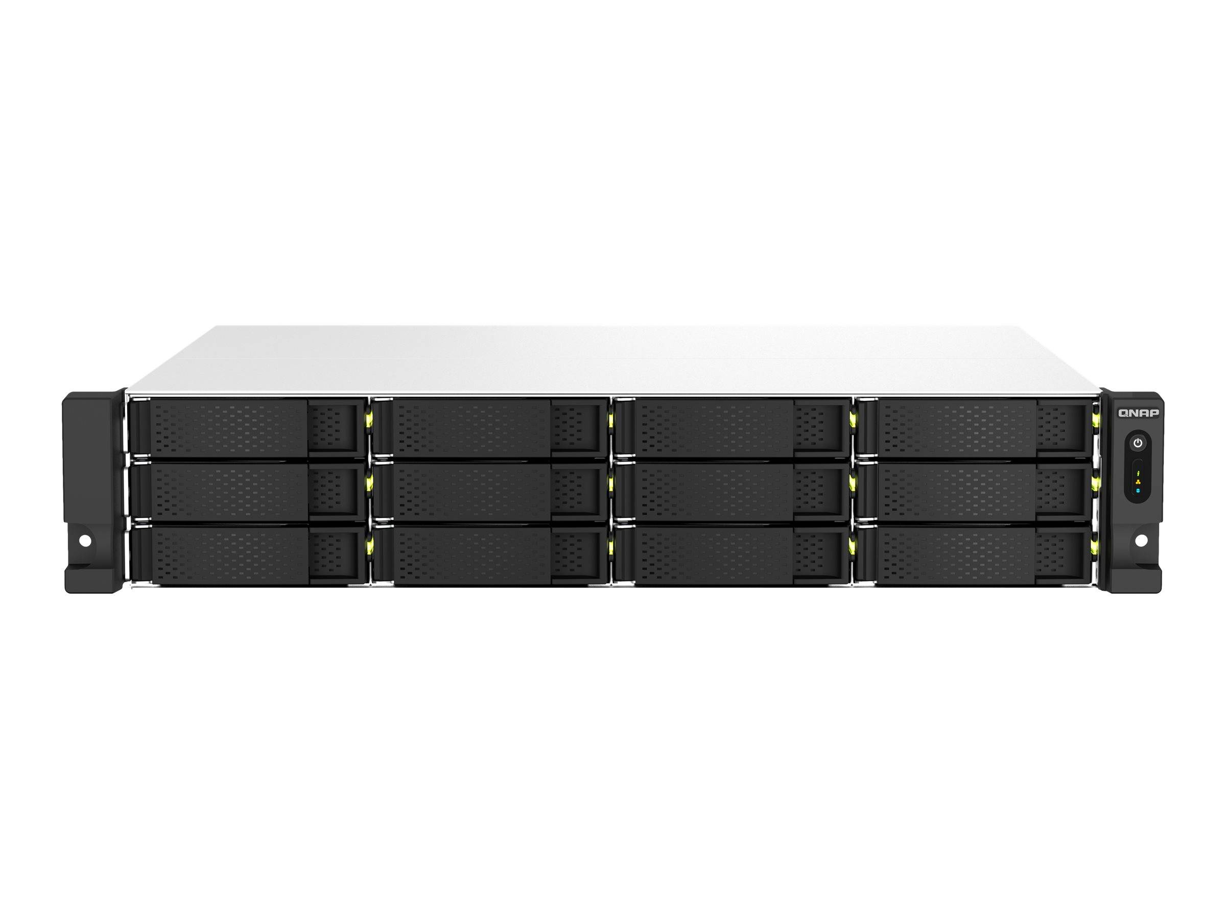 QNAP TS-1264U-RP-8G 2U 12-Bay rackmount NAS Intel Celeron N5095 quad-core 8Go onboard not expandable 12x3.5/2.5 SATA 2x3-0