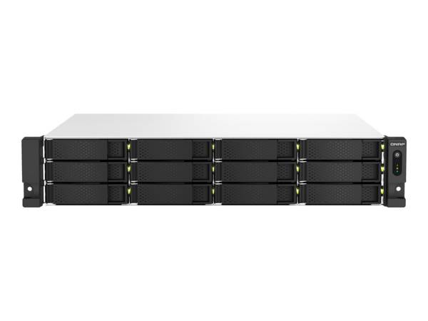 QNAP TS-1264U-RP-8G 2U 12-Bay rackmount NAS Intel Celeron N5095 quad-core 8Go onboard not expandable 12x3.5/2.5 SATA 2x3