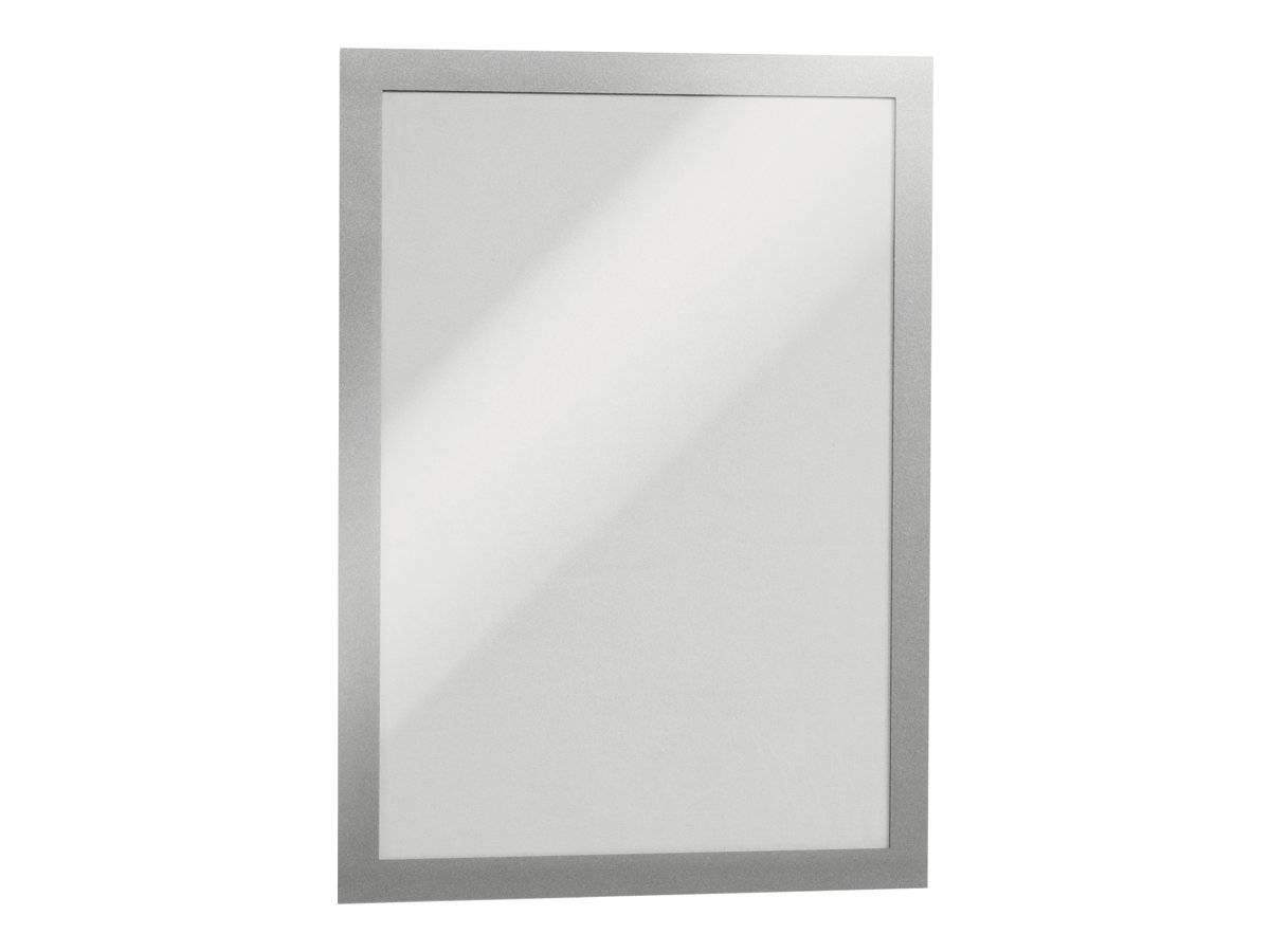 Pochettes adhésives Duraframe Durable pour document A4 - Lot de 2 - argent-0