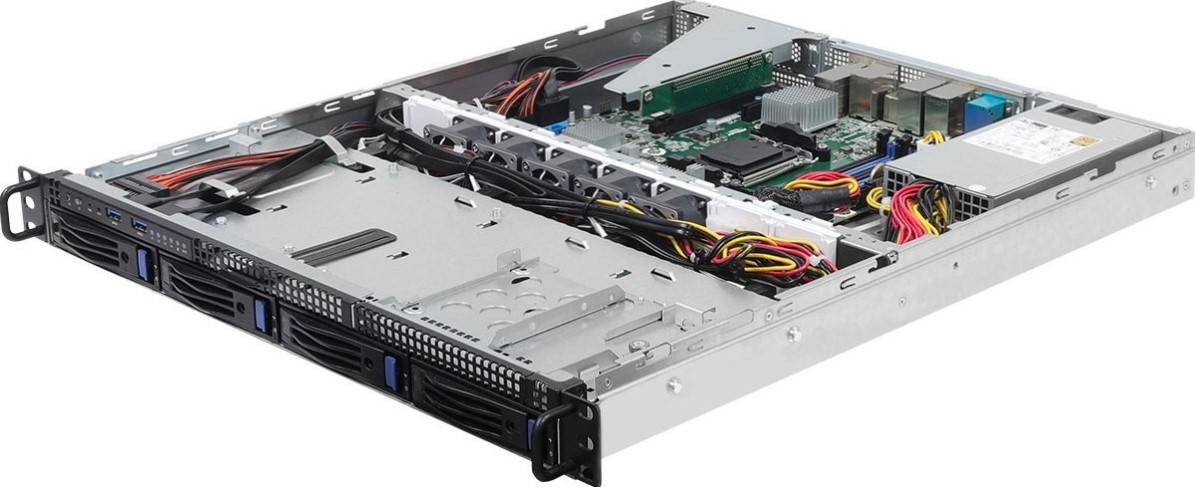 ASRock 1U4LW-B650/2L2T, Rack 1U, UP, AMD Ryzen 7000, 4xLFF, 2xGbE, 2x10GbE, Fixed PSU, IPMI-1