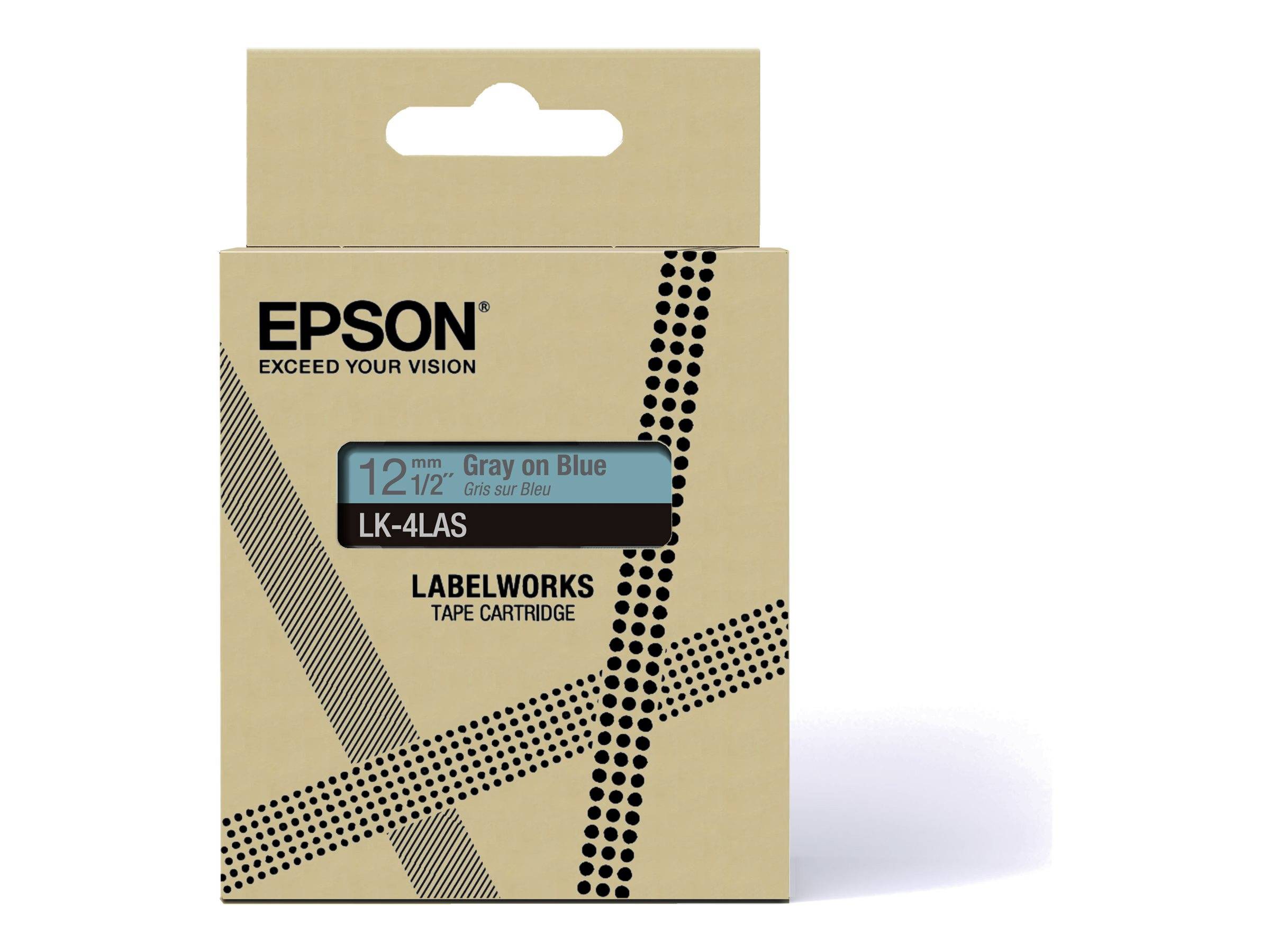 EPSON Colour Tape Blue/Grey 12mm 8m LK-4LAS-0