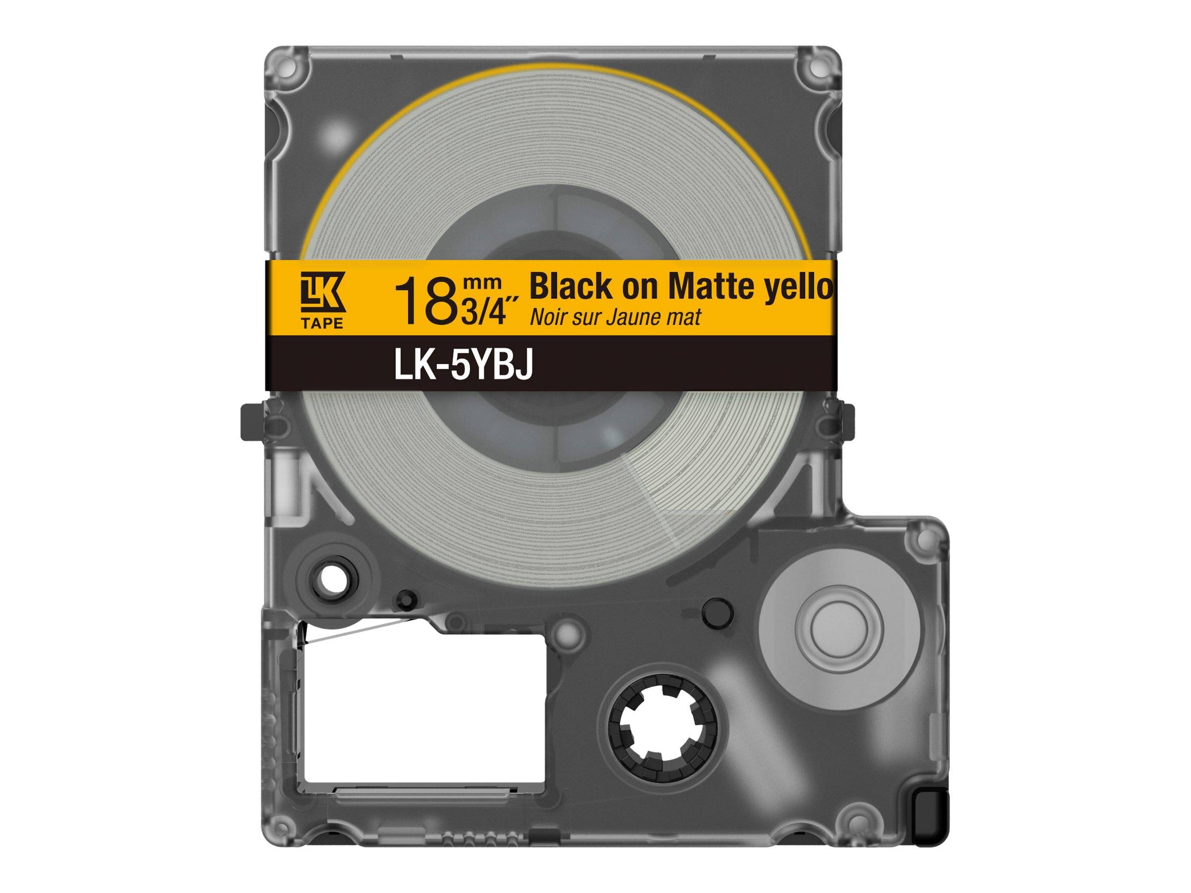 EPSON Matte Tape Yellow/Black 18mm 8m LK-5YBJ-0
