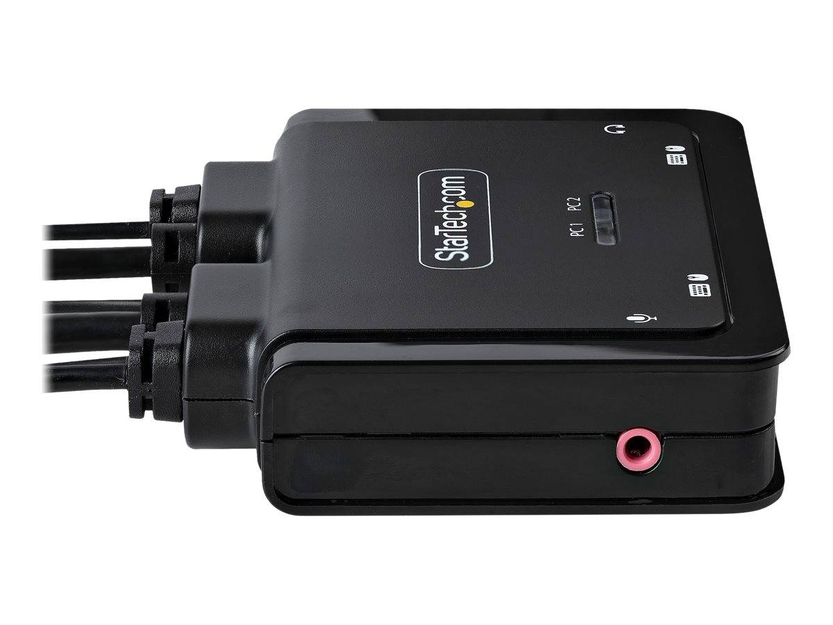 2-Port Hybrid Cable KVM Switch 4K HDMI-3