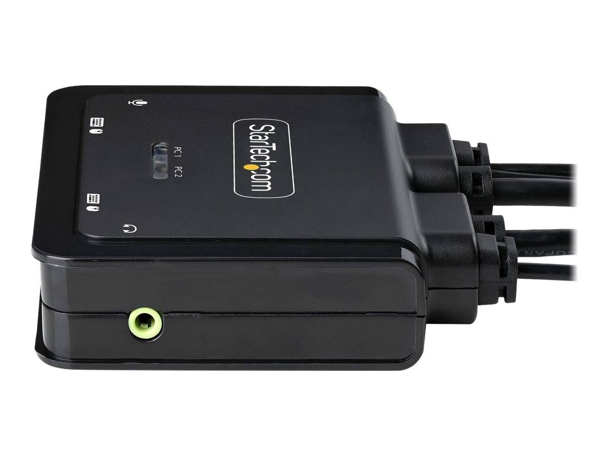 2-Port Hybrid Cable KVM Switch 4K HDMI-4
