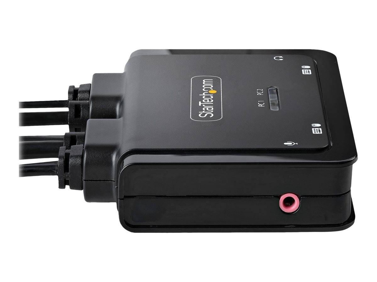 2-Port Hybrid Cable KVM Switch 4K DP-2