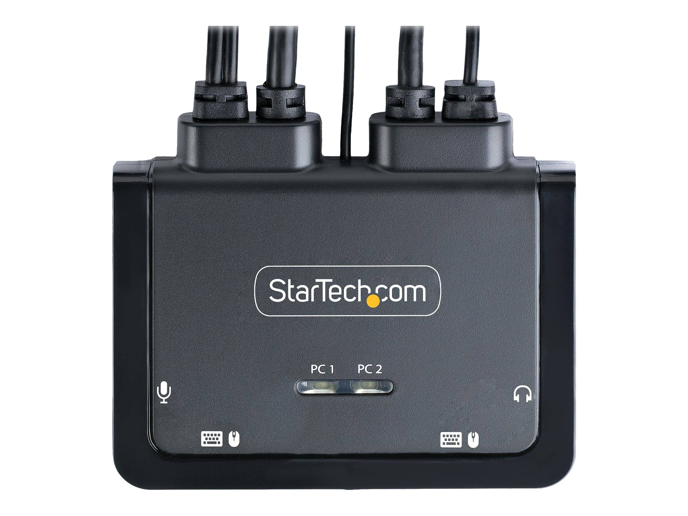2-Port Hybrid Cable KVM Switch 4K DP-4