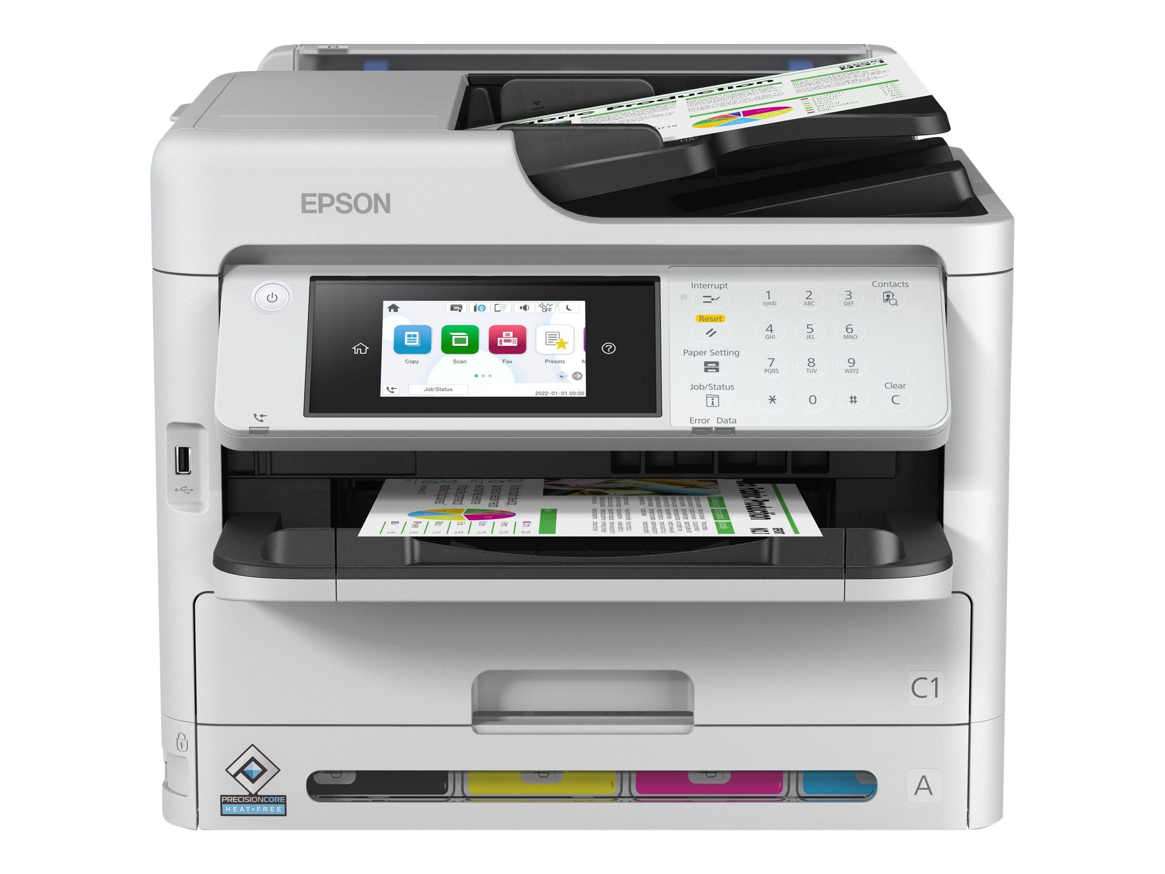 Epson WorkForce Pro WF-C5890DWF BAM, Jet d'encre, Impression couleur, 4800 x 1200 DPI, A4, Impression directe, Noir, Bla-1