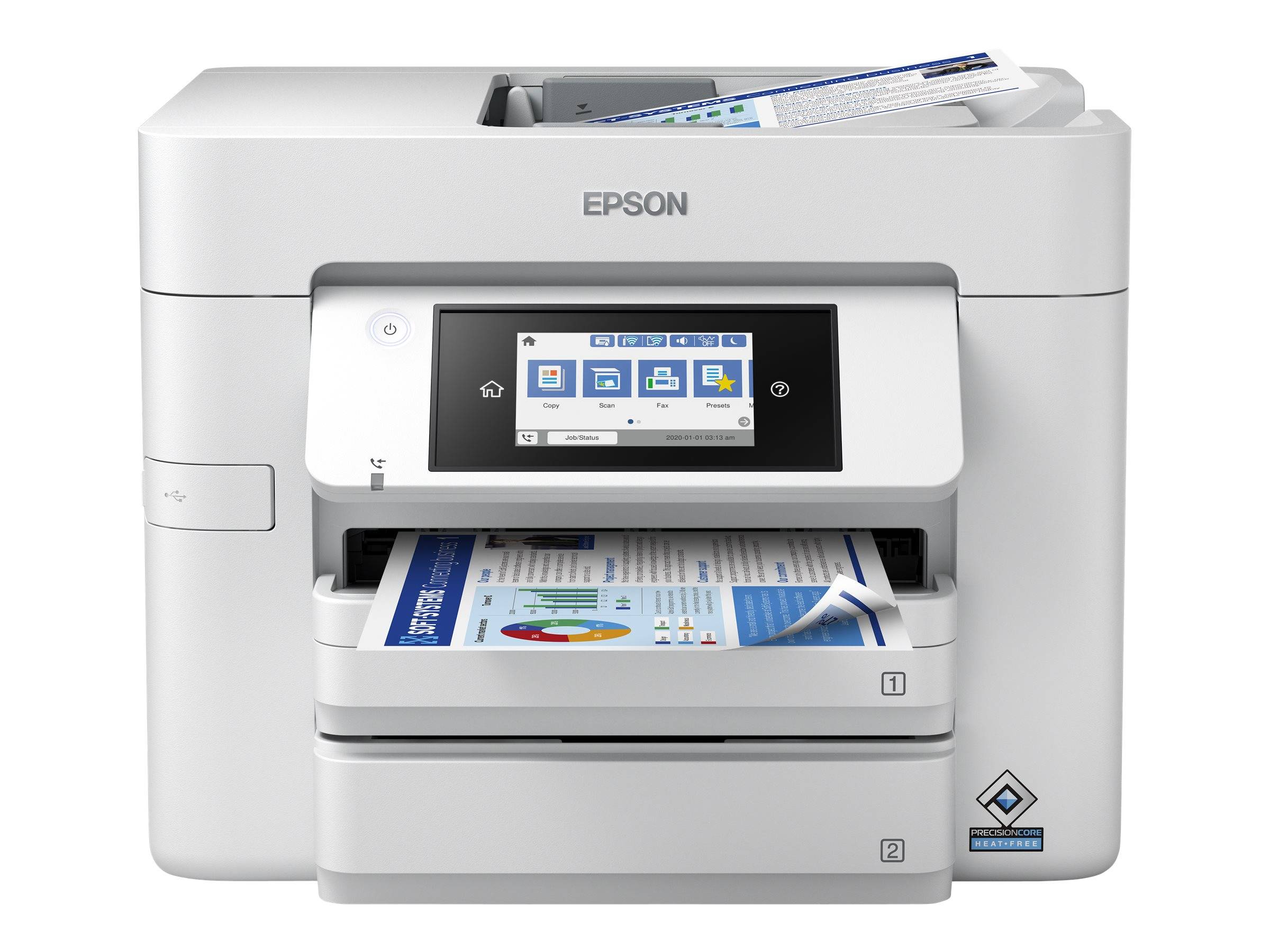 Epson WorkForce Pro WF-C4810DTWF, Jet d'encre, Impression couleur, 4800 x 2400 DPI, A4, Impression directe, Gris-0