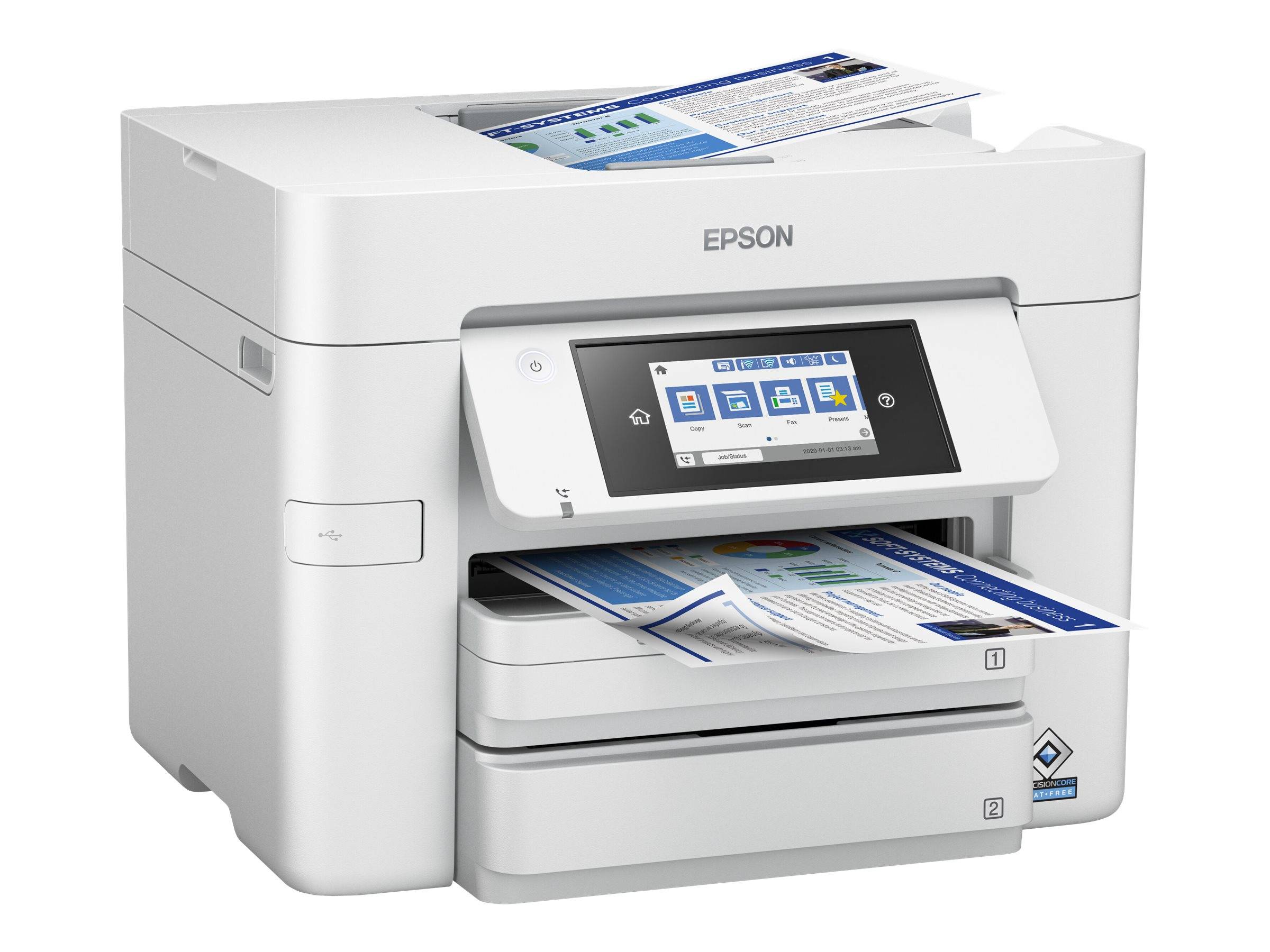 Epson WorkForce Pro WF-C4810DTWF, Jet d'encre, Impression couleur, 4800 x 2400 DPI, A4, Impression directe, Gris-1