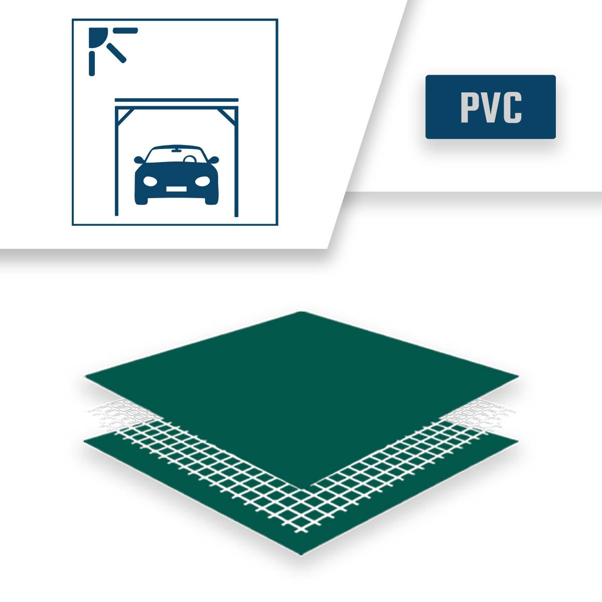 Bâche pour Carport Verte 2x3 m xp640cp - garantie 10 ans - Made in France-3