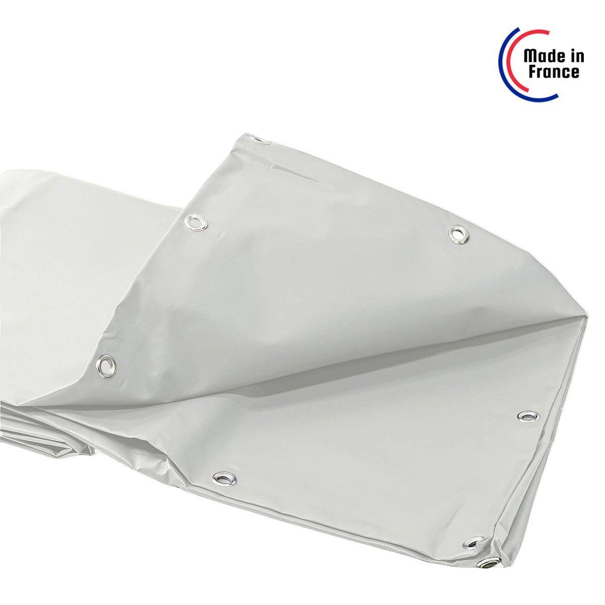 Bâche Brise Vue Blanche 3x5 m - garantie 10 ans Tecplast xp640bv Made in France-1