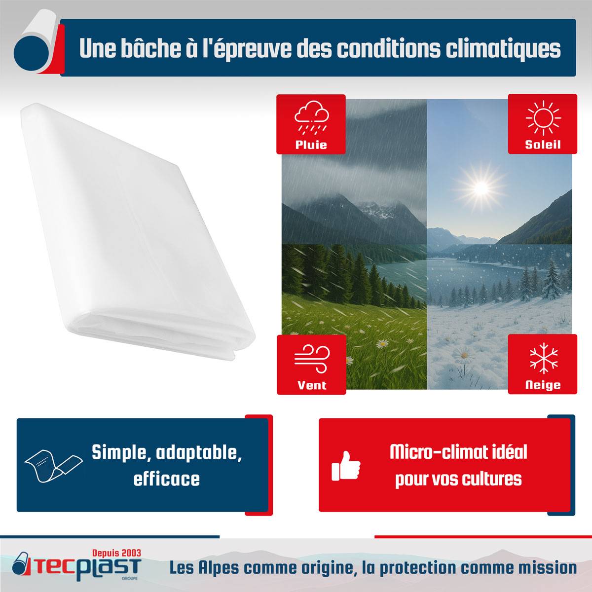 Bâche Serre 3x7 m - TECPLAST 150SE - Haute Qualité - Made in France-2