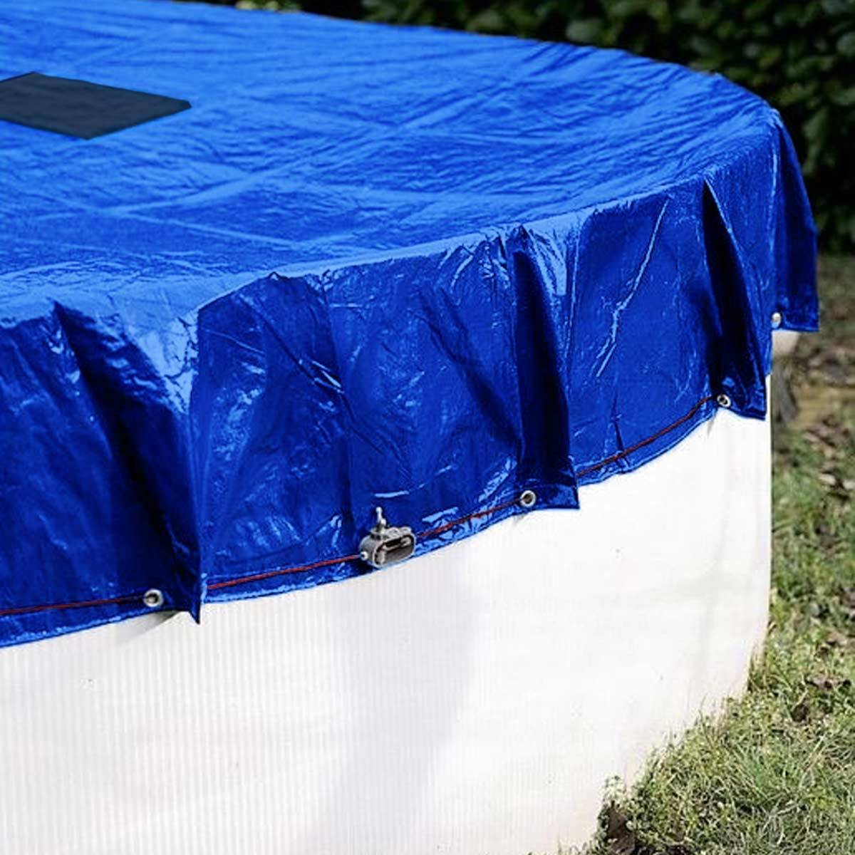 Bâche piscine ronde Tecplast po155rd - 3,60 m pour piscine 3 m - bleue-2