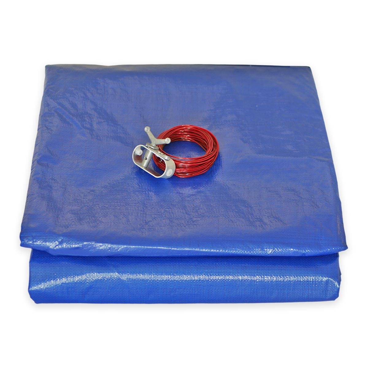 Bâche piscine ronde Tecplast po155rd - 3,60 m pour piscine 3 m - bleue-0
