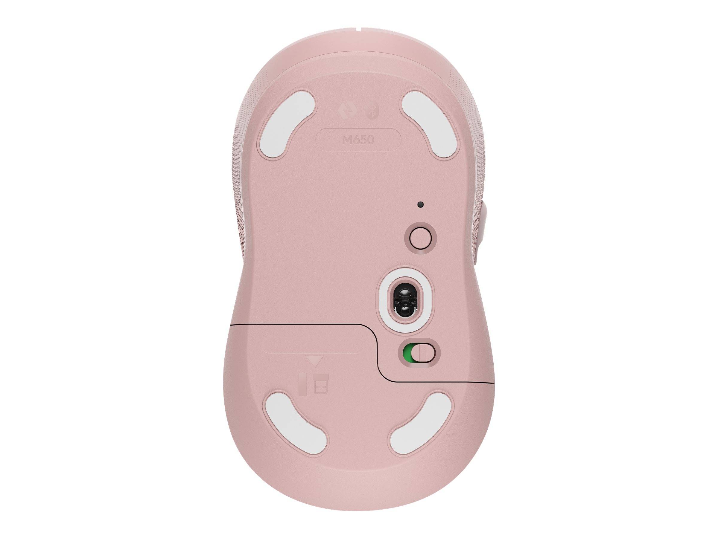 Logitech Signature M650 Souris radio, Bluetooth Taille: M optique rose 5 Boutons 4000 dpi-1