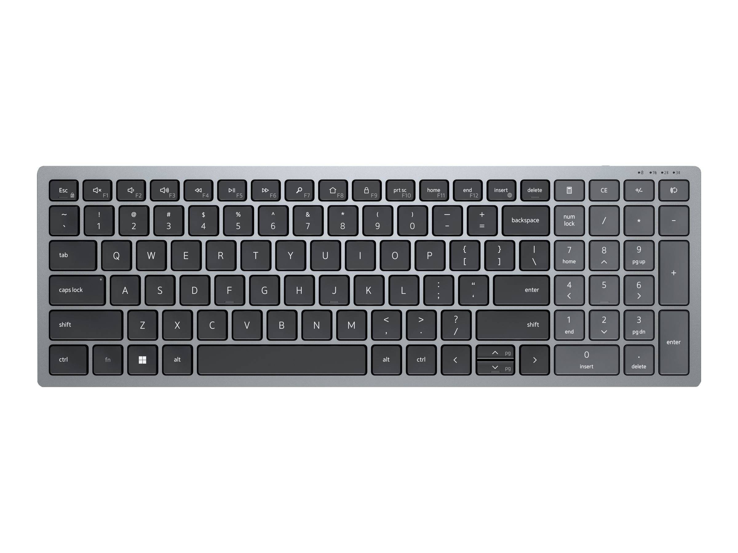Dell Dell KB740 - Tastatur - kompakt, mehrere Geräte Kit clavier + souris + pavé numérique allemand, QWERTZ multicolore-0