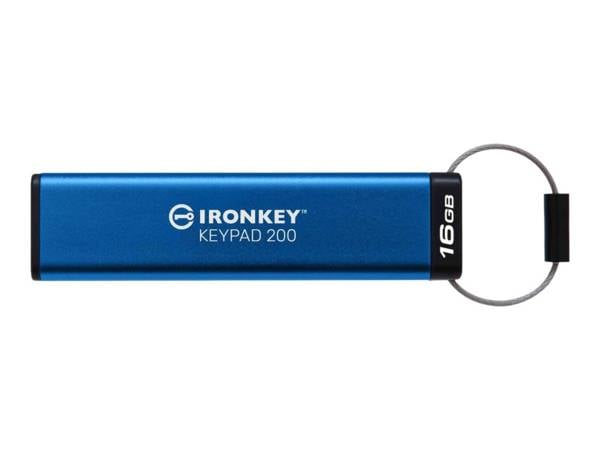 KINGSTON 16Go IronKey Keypad 200 FIPS 140-3 Lvl 3 Pending AES-256 Encrypted