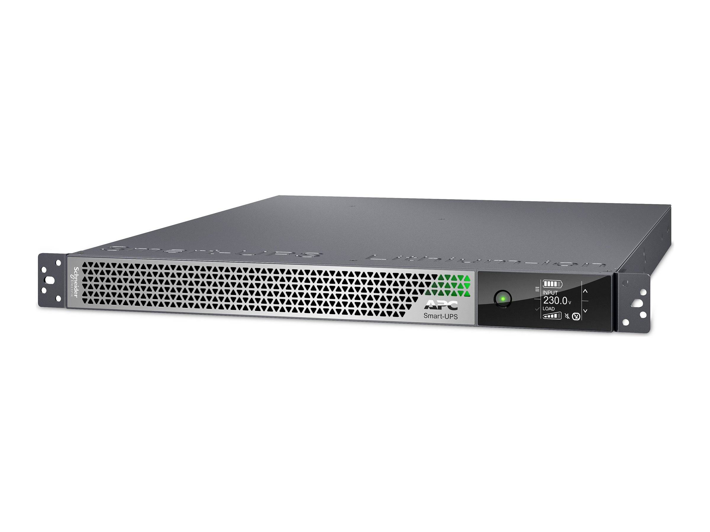 APC Smart-UPS Ultra UPS Li-ion rack-mountable AC 230V 3000Watt 3000VA 1-phase output connectors 5 1U 2.4m cord silver gr-4