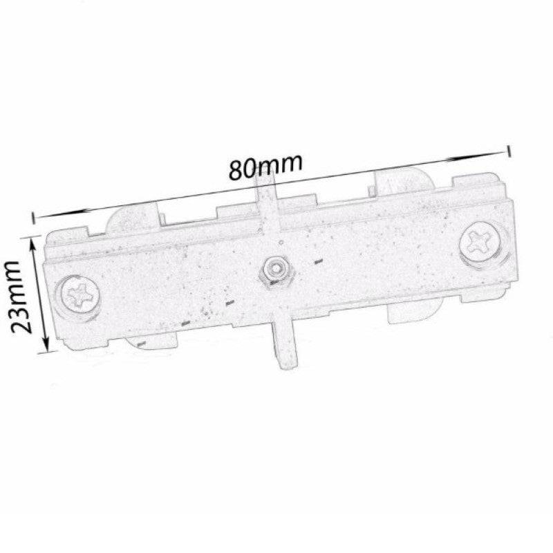 Connecteur LED Droit pour Rail Monophasé NOIR - SILAMP-2