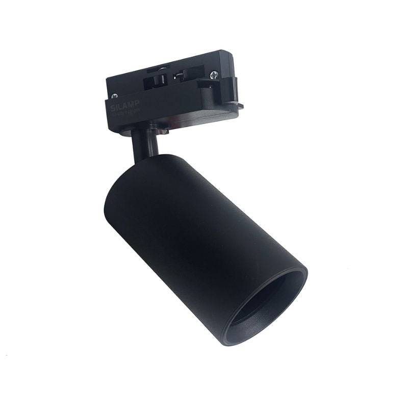 Spot LED sur rail 80° Monophasé NOIR pour ampoule GU10 - SILAMP-0