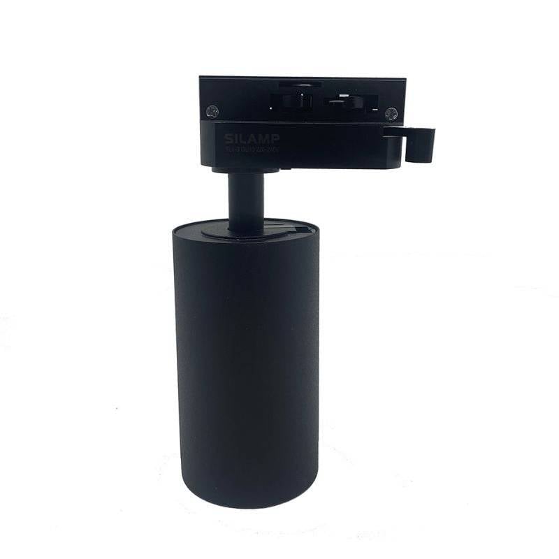 Spot LED sur rail 80° Monophasé NOIR pour ampoule GU10 - SILAMP-3