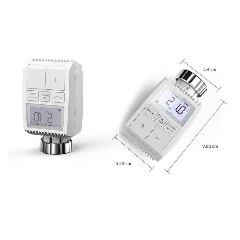 Tête Thermostatique Connectée ZigBee Universelle avec Ecran LCD - SILAMP-4