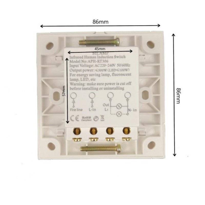 Détecteur de Mouvement Encastrable 6m 110° 220V - SILAMP-1