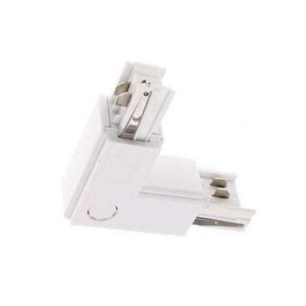 Connecteur LED d'Angle 90° pour Rail Triphasé BLANC - SILAMP