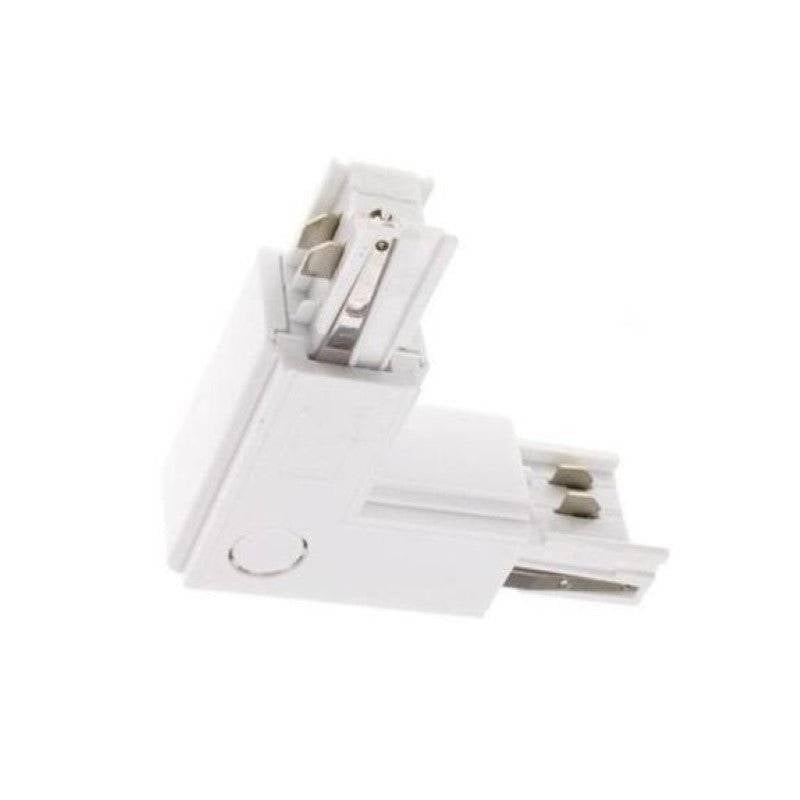 Connecteur LED d'Angle 90° pour Rail Triphasé BLANC - SILAMP-0