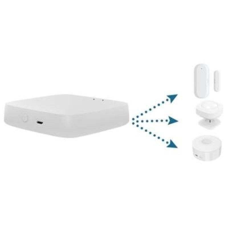 Kit de 2 Têtes Thermostatiques Connectées Universelle avec Ecran LCD + Passerelle ZigBee - SILAMP-1