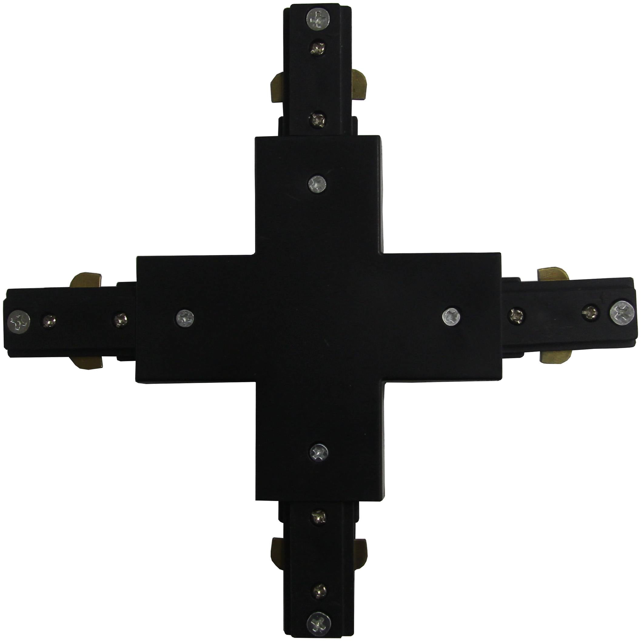 Connecteur LED en X pour Rail Monophasé NOIR - SILAMP-0