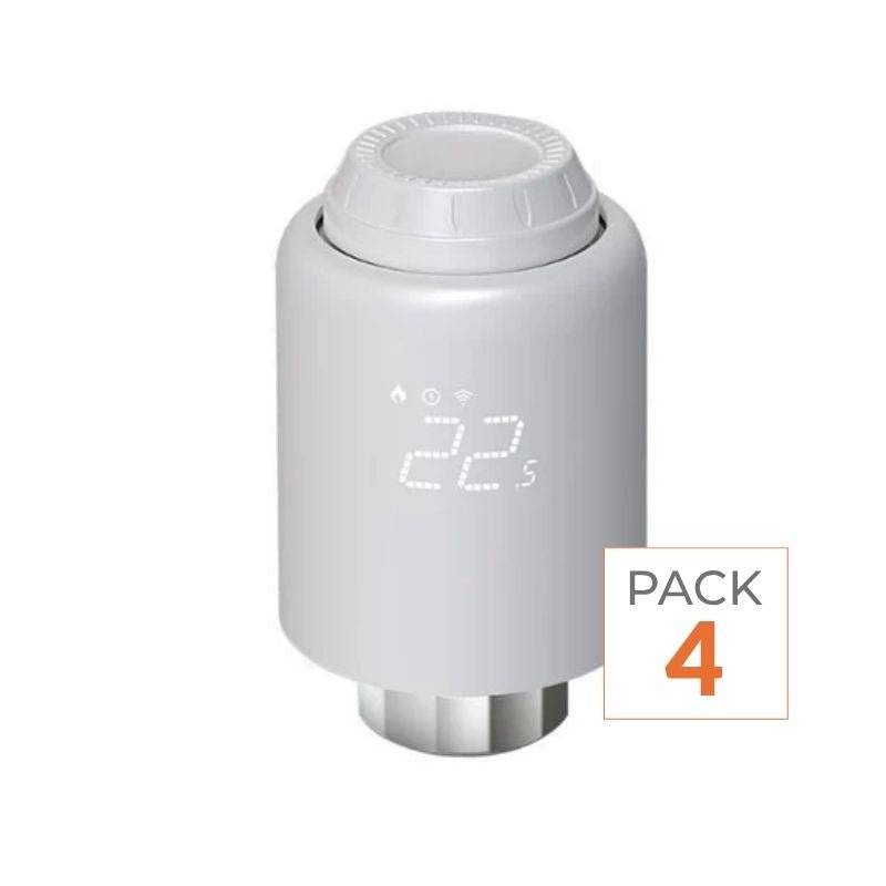 Tête Thermostatique Connectée ZigBee Universelle (Lot de 4) - SILAMP-0