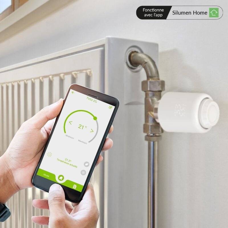 Tête Thermostatique Connectée ZigBee Universelle (Lot de 4) - SILAMP-2