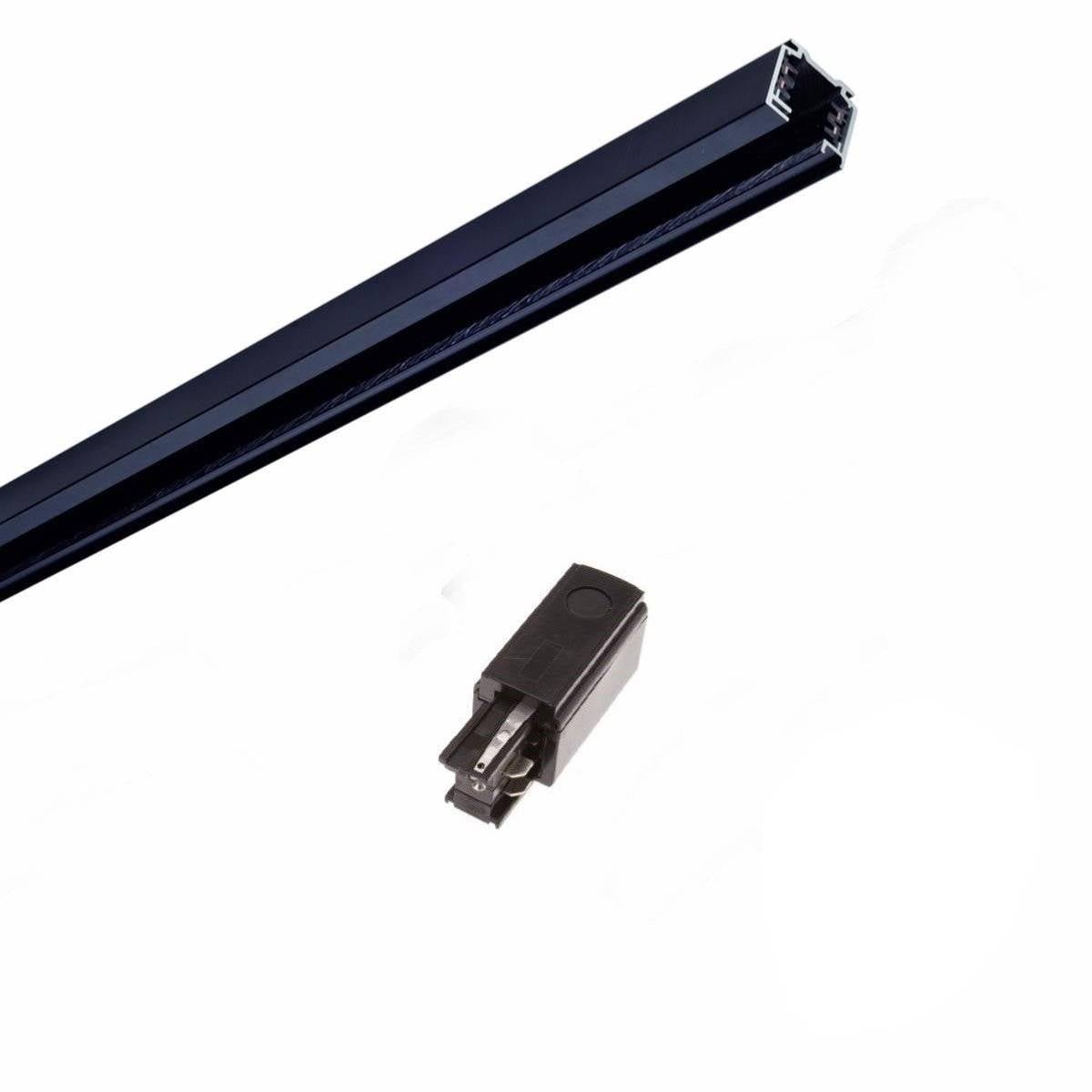 Rail Triphasé pour Spot LED 1,5m NOIR - SILAMP-0