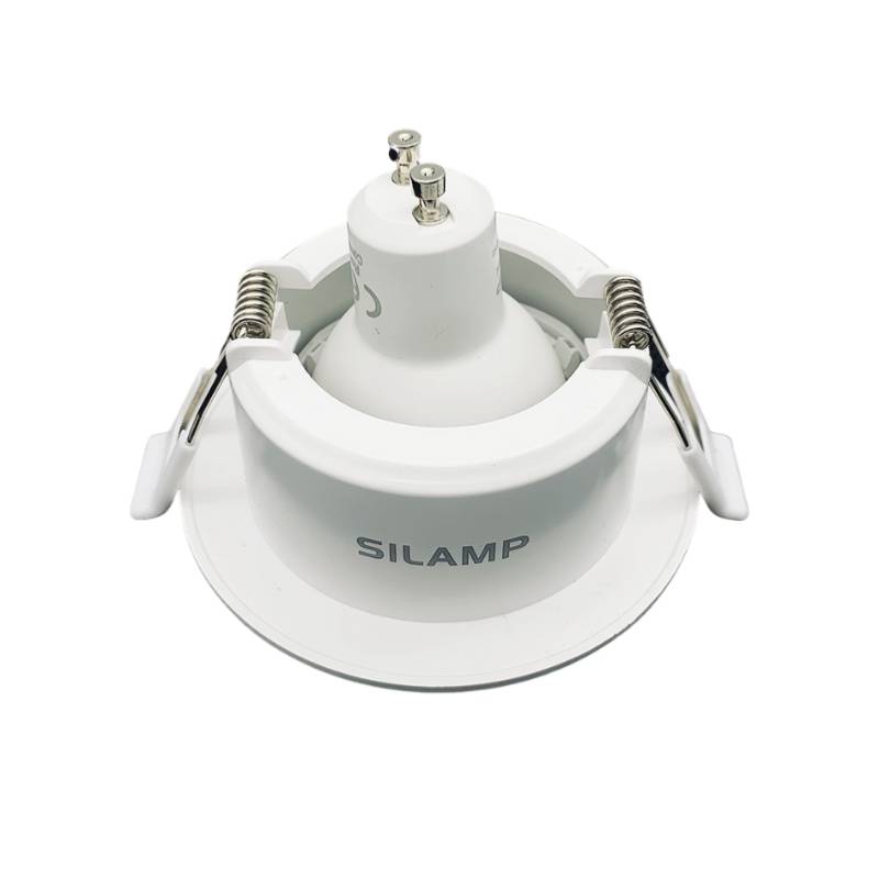 Support Spot Encastrable GU10 LED Orientable Rond BLANC - SILAMP-3