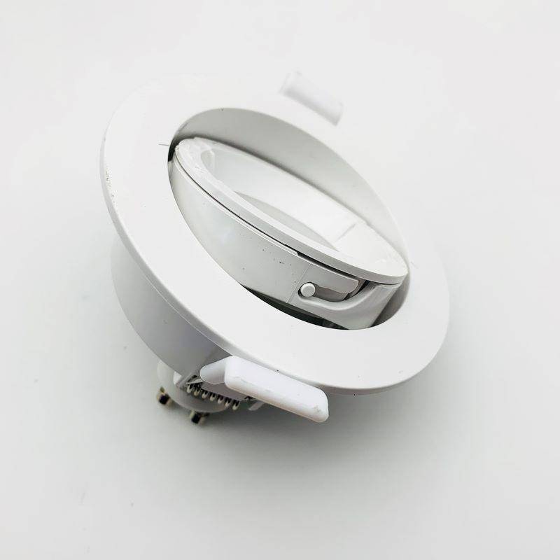 Support Spot Encastrable GU10 LED Orientable Rond BLANC - SILAMP-4