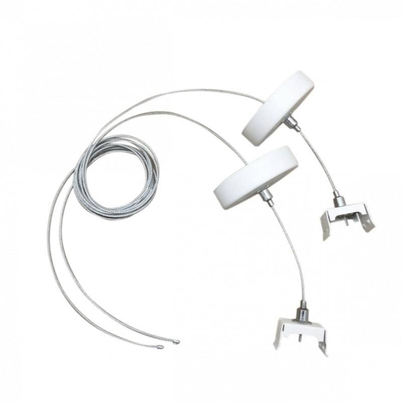Kit de suspension Blanc pour Rails Triphasés - SILAMP-0
