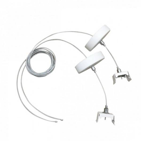 Kit de suspension Blanc pour Rails Triphasés - SILAMP