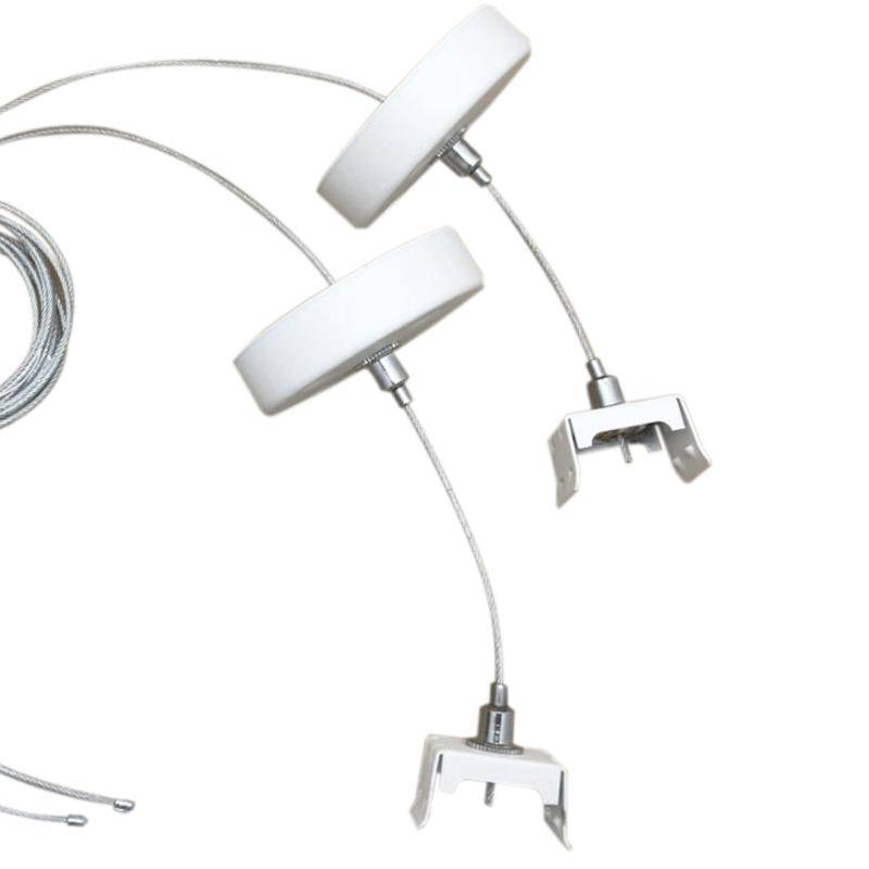 Kit de suspension Blanc pour Rails Triphasés - SILAMP-1