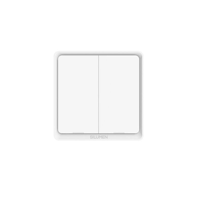 Interrupteur Connecté WiFi Double Poussoir Blanc - SILAMP-0