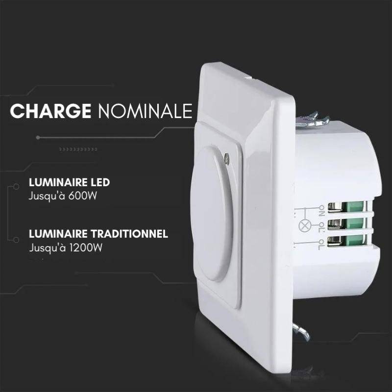 Détecteur de Mouvement Micro Ondes Encastrable Blanc - SILAMP-4