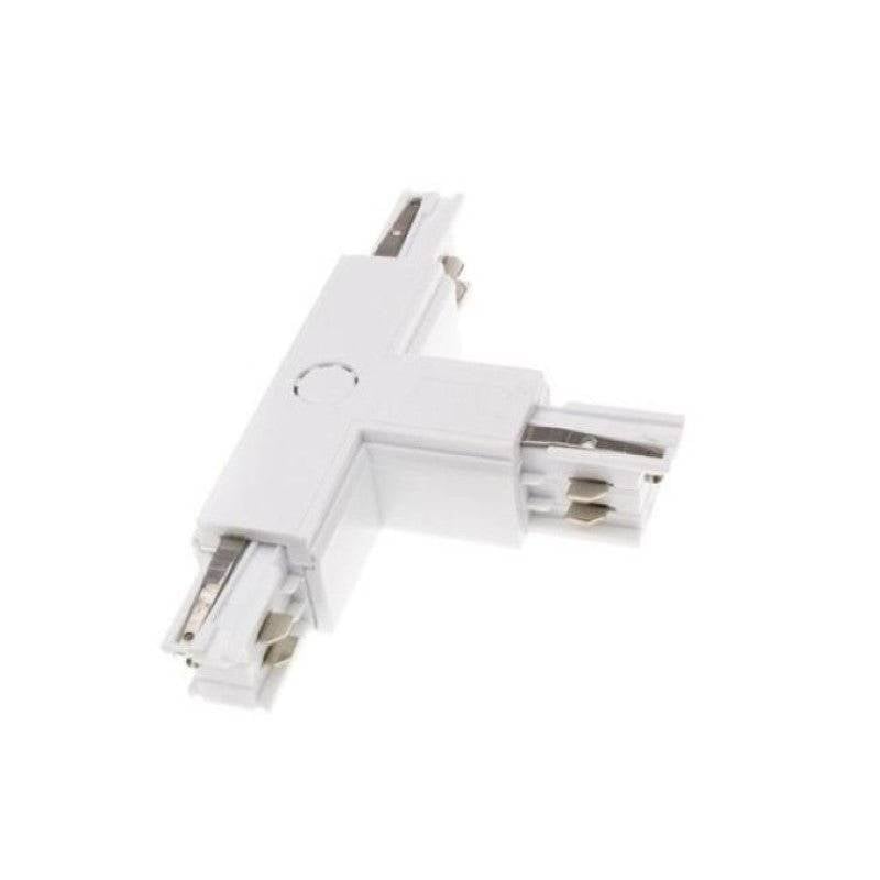 Connecteur LED en T pour Rail Triphasé Blanc - SILAMP-0