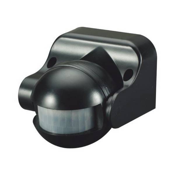 Détecteur de Mouvement Infrarouge Noir 180° IP44 - SILAMP