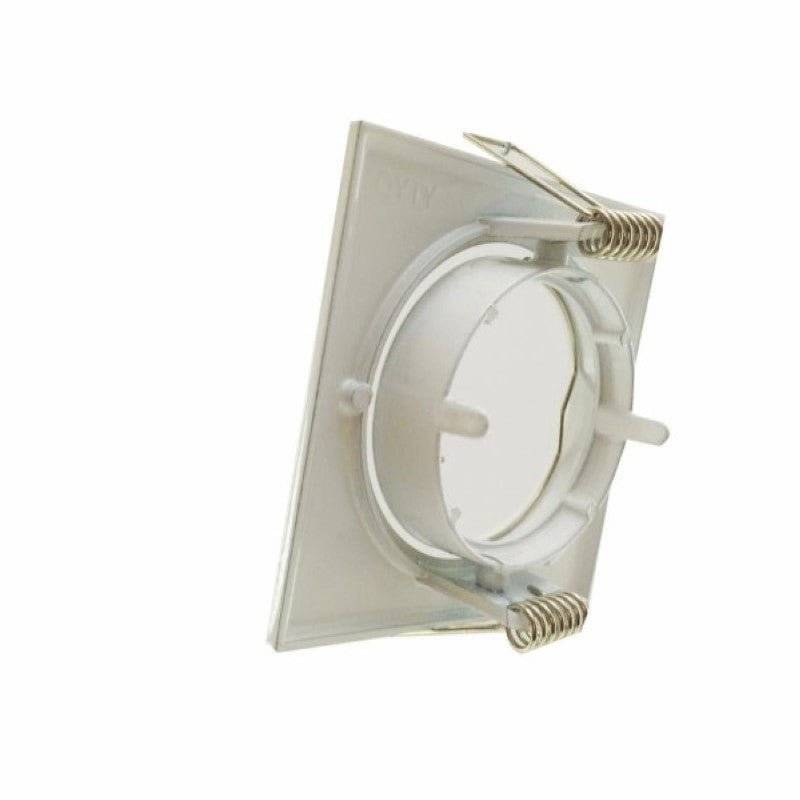 Support Spot Encastrable GU10 LED Orientable Carré BLANC - Pack de 10 - SILAMP-3