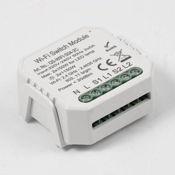 Module Double Interrupteur Wifi Blanc - SILAMP