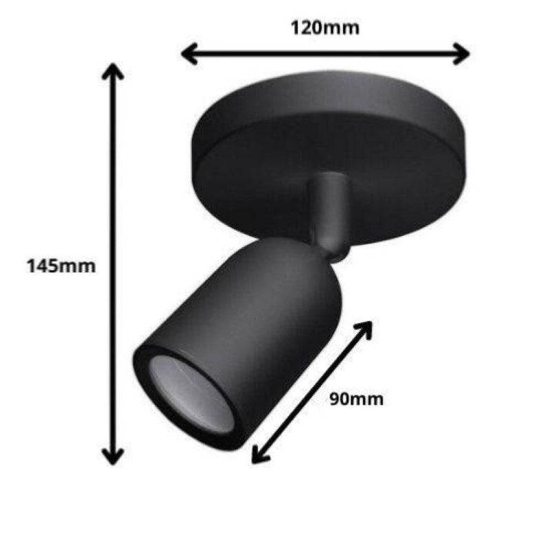 Spot LED en Saillie Orientable NOIR pour Ampoule GU10 - SILAMP-1