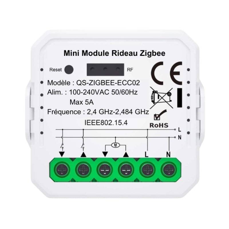 Module Interrupteur pour Volet Roulant Zigbee (2 pièces) + passerelle Zigbee - SILAMP-3