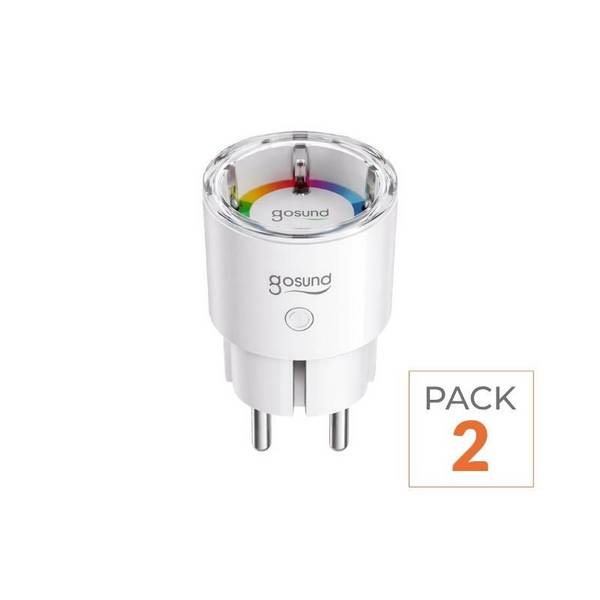 Prise Connectée Intelligente WiFi 2.4GHz 10A Blanche (Lot de 2) - SILAMP