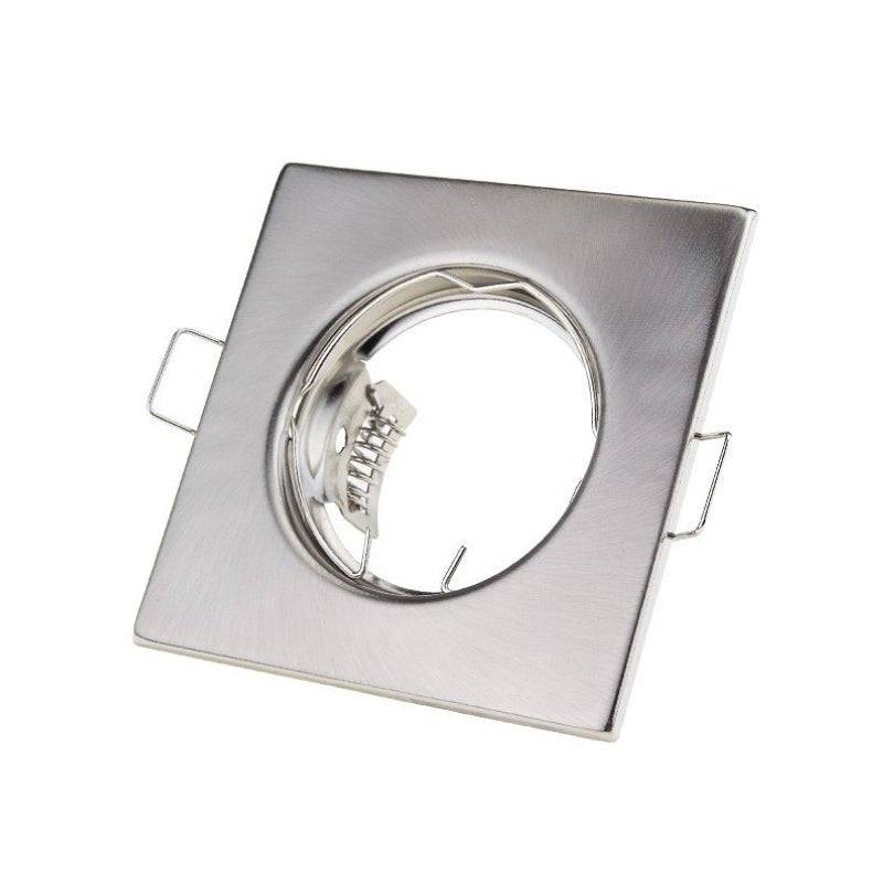 Support Spot GU10/MR16 LED Carré INOX - SILAMP-0