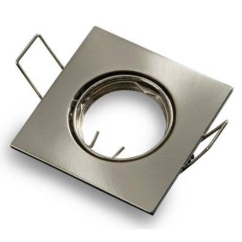 Support Spot GU10/MR16 LED Carré INOX - SILAMP-1